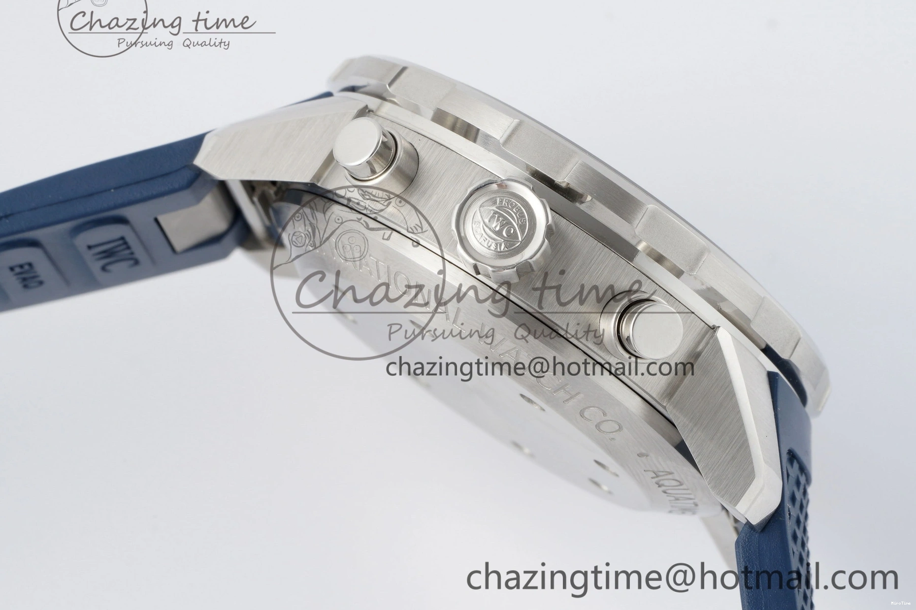 MIROTIME 0416 Attractive Aquatimer Chrono SS RSF 1:1 Best Edition Blue Dial on Blue Rubber Strap A 7056